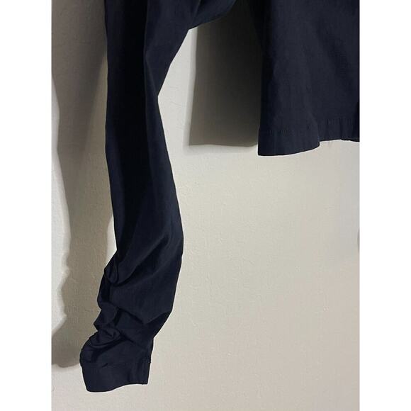 Anthropologie Maeve Top S Navy Blue Wynne Square Neck Smocked Back Shirt NEW - Picture 6 of 12